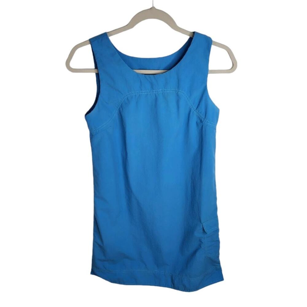 Sahalie Blue Pullover Cargo Pocket Sleeveless Nylon Sheath‎ Dress Women's XS